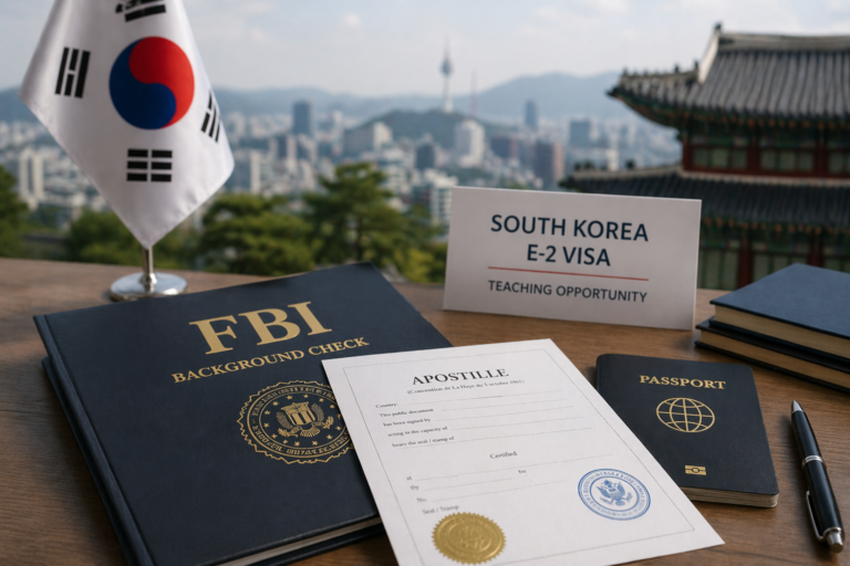 FBI Apostille for South Korea E-2 Visa